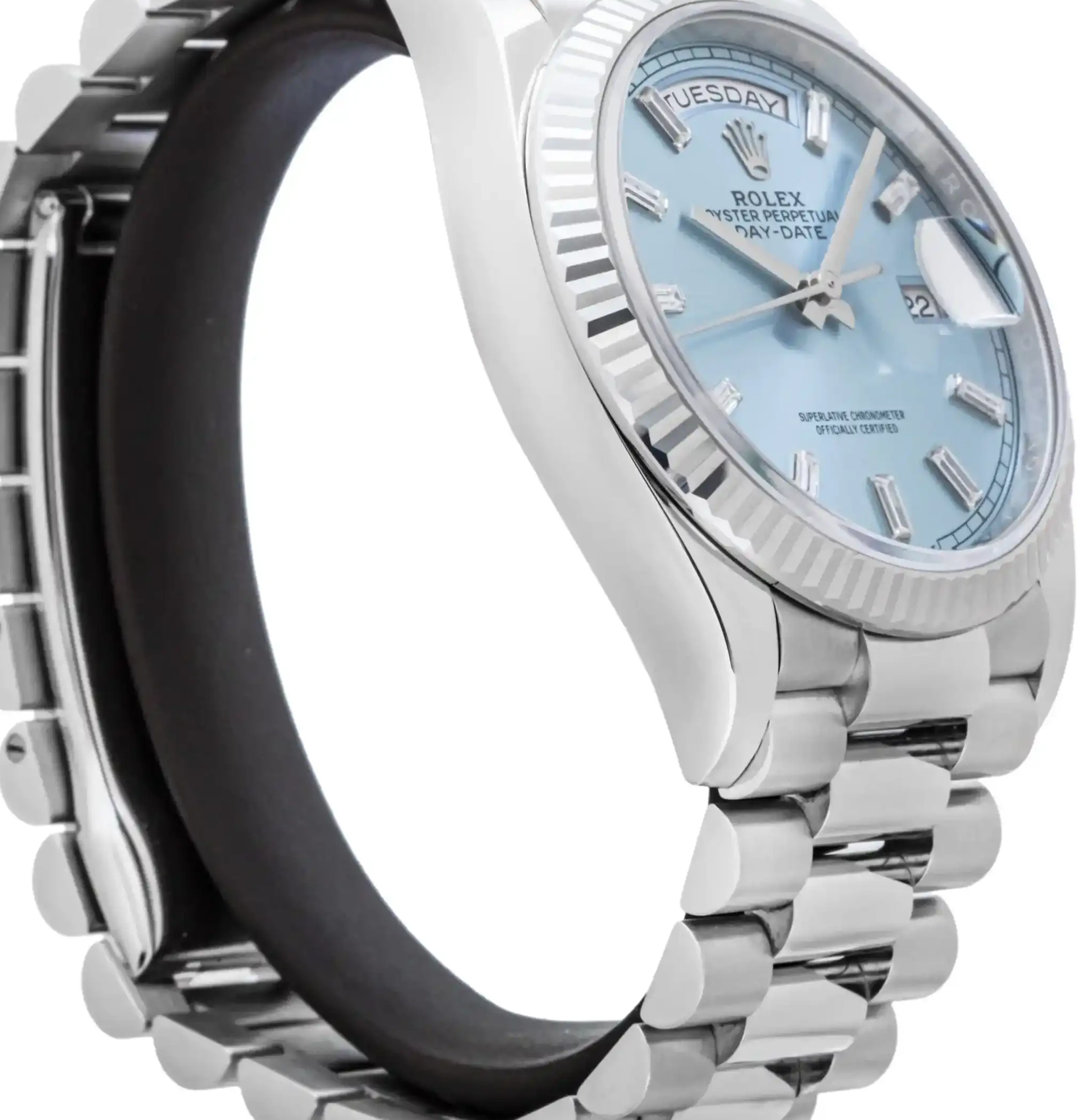 Prestigious Jewelers 228236 Day-Date Rolex Platinum 0527